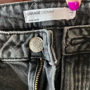 Garage black denim mom jeans